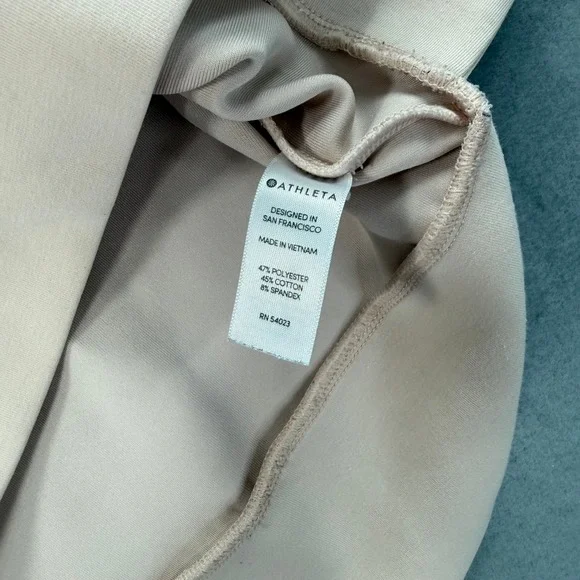 Athleta Sweatshirt Womens XXS Pastel Pink Cropped High-Low Crewneck Loungewear - Picture 8 of 8